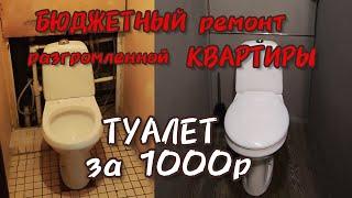 Ремонт Туалета за 1000 рублей Как страшный туалет превратить в конфетку. 11 серия