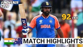 India vs Australia Highlights 2024  IND VS AUS Highlights 2024  ICC T20 World Cup 2024