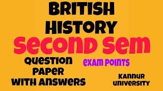 British History question paper with AnswersSecond SemKannur University