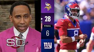 Daniel Jones is TRASH - ESPN reacts to Giants embarrassing loss to Sam Darnold Vikings in Week 1