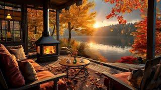 Cozy Fall Coffee Shop Ambience  Jazz Relaxing Music  Smooth Piano Jazz Instrumental Music to Work
