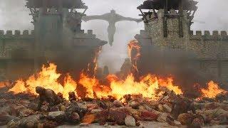 Daenerys burns The Iron Fleet and The Golden Company  GAME OF THRONES 8x05 HD Scene