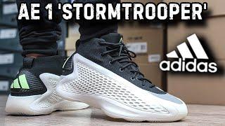 Adidas AE 1 Mid Stormtrooper Sneaker Review & On Feet  Anthony Edwards Shoes