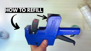 How to Refill a Price Tag Labeler MX5500 in Filipino