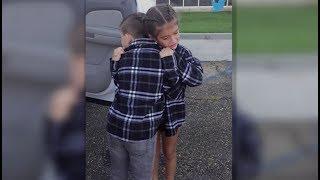 Hearts Melt as 9-Year-Old Couple Says Goodbye