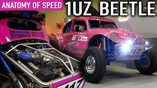 Pink Mud Bug V8 powered Baja Beetle  ANATOMY OF SPEED