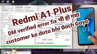 Redmi A1 plus dm verified error fix whihout flashing