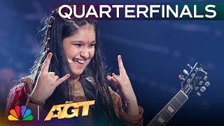 11-Year-Old Guitarist Maya Neelakantan Performs Master Of Puppets  Quarterfinals  AGT 2024