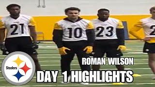 Pittsburgh Steelers ROOKIE Minicamp Highlights DAY 1 Roman Wilson *FIRST LOOK* “QUICK FEET” 