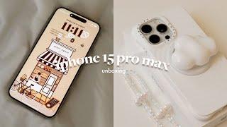 unboxing iPhone 15 Pro max white 1TB *aesthetic* ️