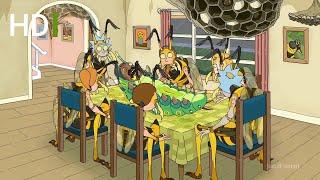 Wasp Sanchez family eating together Season 4 Episod1 Rick and Morty Clips