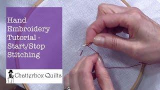 How to Start and End Hand Embroidery Stitches