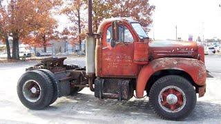 MACK TRUCKS Big Old DIESEL ENGINES Cold Start up and Sound