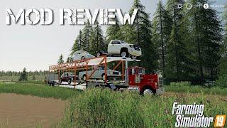 TLX Phoenix Semi  Car Transport Trailer  Mod Review  Farming Simulator 19  XBOX