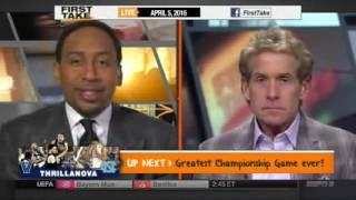 ESPN FIRST TAKE 4 5 2016 WAS VILLANOVA UNC THE GREATEST NATIONAL CHAMPIONSHIP GAME EVER    YouTube