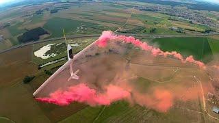 Glider dropped from helicopter - with FPV drone views  Antidotum Airshow 2024
