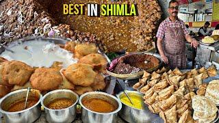 Best Street Food in Shimla  Iconic Chhole Bathure Katori Chaat Cheese Sandwich  Indian Food