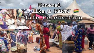 Funeral celebration like a PARTY + COOKING  LIFE CELEBRATION  Muslim Funeral  Sunyani Ghana