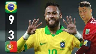 Neymar & Ronaldo Show Brazil vs Portugal 9-3 Full Review