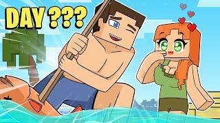 ALEX and STEVE 100 DAYS ISLAND SURVIVE ? - Minecraft Animation