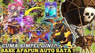 TANPA HERO TINGGAL TIDUR AJA RATA TH 10 LAVALOON+CLONE SPELL Clash Of Clans