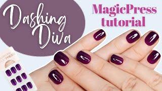 Dashing Diva Magic Press tutorial - Fast Easy Press On Nails  KBEAUTYHOBBIT