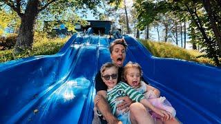 WE BUILT A MEGA BACKYARD SLIDE AT HOME  VLOG 1060