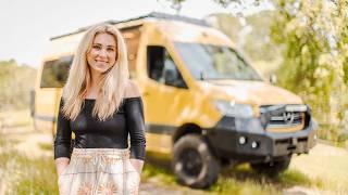 Her Custom DIY Adobe Camper Van - Solo Female Van Life