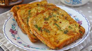 Masala french toast  Spicy bread toast  Street food