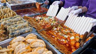 분식집 끝판왕? 떡 부터 직접 만드는 미친 퀄리티 대왕 떡볶이 수제 튀김 호떡 Homemade Tteokbokki & fried food - Korean street food