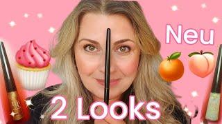 NEUHEITEN und 2 Looks schminken  Glitzer  Orange Aprikot  Eyeliner  Juli 2024