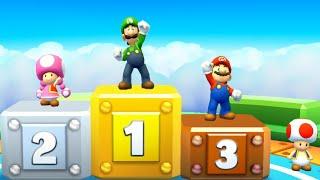 Mario Party Star Rush - MiniGames - Toadette vs Luigi vs Mario vs Toad Adreanna