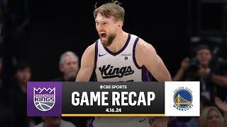 Kings KNOCK OUT Warriors will play for 8-seed  CBS Sports