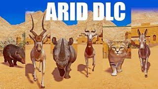 Arid Animal Pack DLC Speed Races in Planet Zoo included Gazelle Dromedary Camel Porcupine