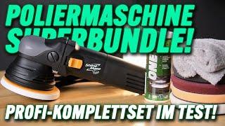 Poliermaschinen SuperBundle im Test Profi-Set zum Einsteigerpreis mit 12mm Exzenter und Polierpads