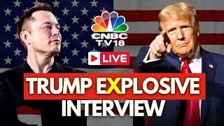 Trump Interview LIVE Elon Musk-Donald Trump Interview on X  Musk Interviews Trump Live  N18G