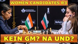 Spannendes Angriffsschach  Vaishali vs Salimova  Women Candidates 2024 Runde 3
