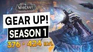 GEAR UP WoW Dragonflight Season 1 Gearing Guide  Mythic+ Raid & PvP Highest iLvl Gear