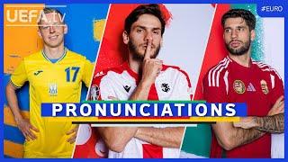 EURO 2024 Player Names Pronunciations ft. KVARATSKHELIA & SZOBOSZLAI