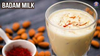 Hot Badam Milk Recipe  Homemade Almond Milk  Milk And Nuts Based Drink  Healthy Winter Drinks