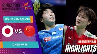 Akane Yamaguchi JPN vs Chen Yu Fei CHN - QF  Singapore Open 2024