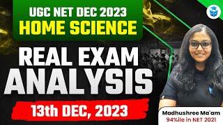 UGC NET Exam Analysis 2023  13th December UGC NET Home Science Paper Analysis NET Dec 2023 JRFAdda