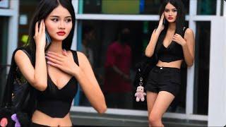 STUNNER WITH A PERFECT FIGURE Pattaya Street Scenes Thailand 2024