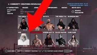 NEW TOP DOWNLOADED WWE 2K18 Wrestlers PS4 Community Creations - Top Downloaded 2018 APRIL