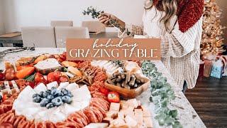 *EASY* HOLIDAY GRAZING TABLE  how to make a charcuterie spread that will amaze your guests