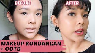 MAKEUP KONDANGAN CANTIK NATURAL SAWO MATANG + OOTD  RIRIEPRAMS