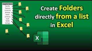 Instantly Create Folders Directly from List in Excel  Excel Tricks