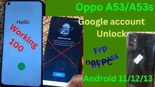 Oppo A53 Frp Bypass Android 13  Oppo A53 Frp Bypass TalkBack Not Working  Oppo A53 Frp Bypass 2024