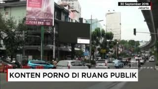 Kemunculan Tayangan Videotron Porno Membuat Pengendara Kaget