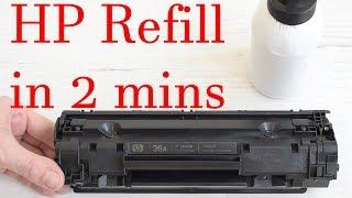 How to refill in 2 minutes HP 36A HP 78A HP 79A HP 83A HP 85A HP 88A Toner Cartridges